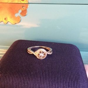 Silver & Gold diamond ring